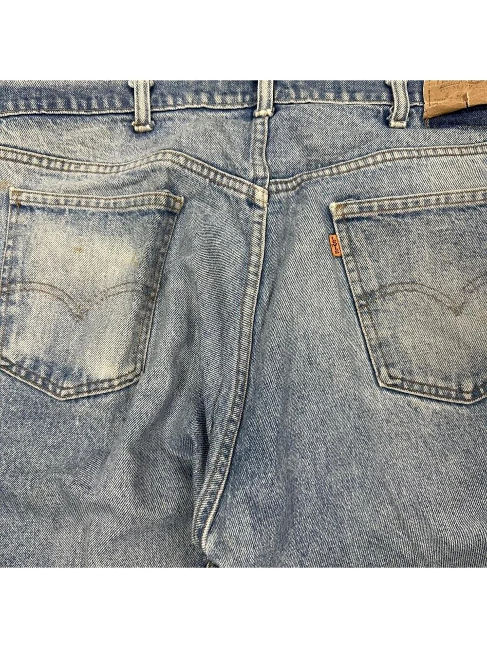 Vintage Levi’s 505 oranges tab 80s washed distressed straight fit jeans 38x30